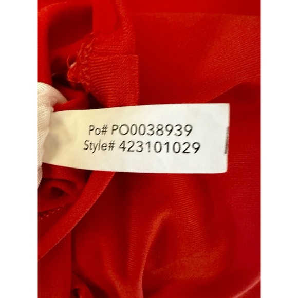 Boston Proper So Chic Ruched Long Sleeve Turtleneck Top Womens Large Red - Picture 12 of 12